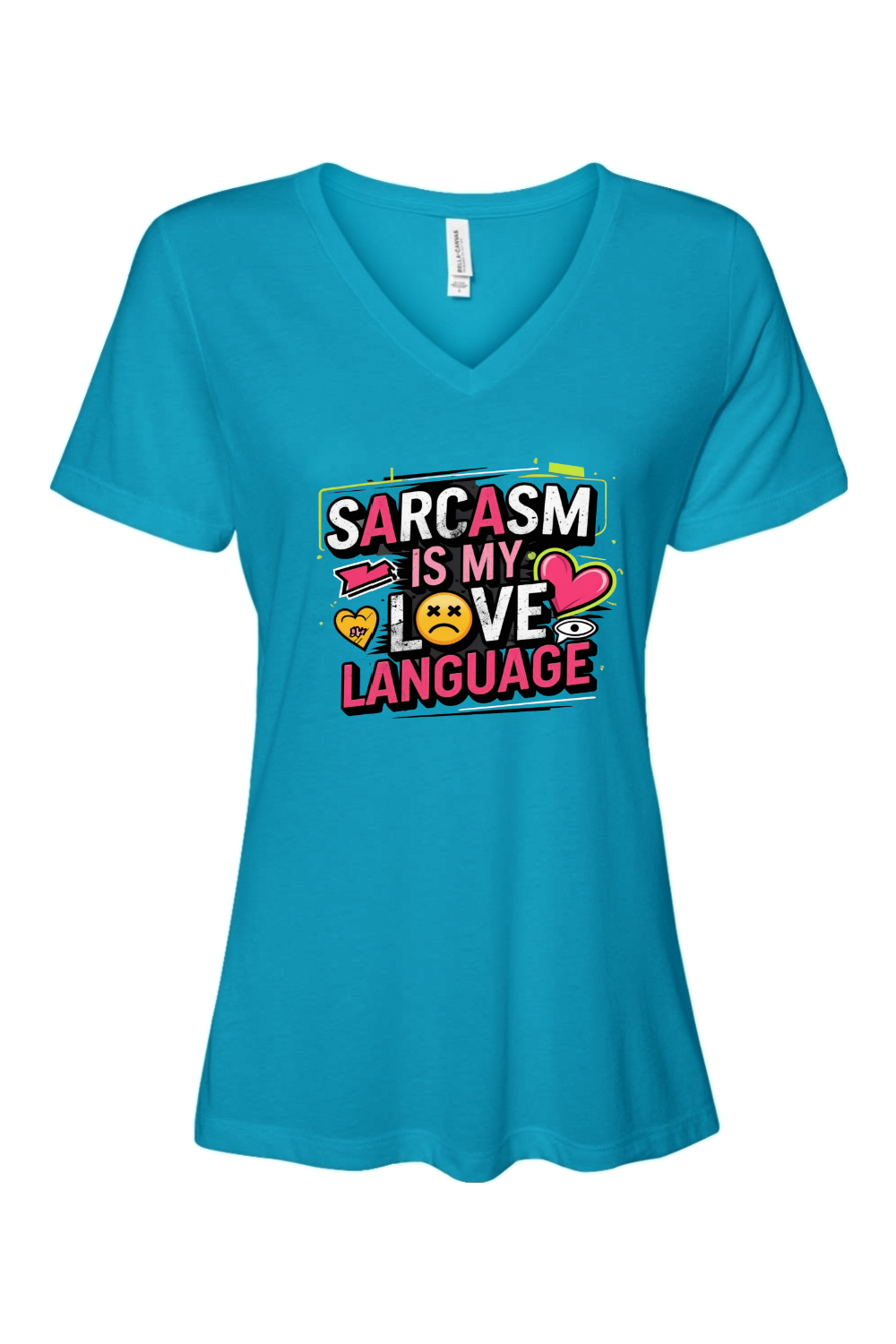 Relaxed Fit Women's V-Neck T-Shirt - Sarcasm Love Language