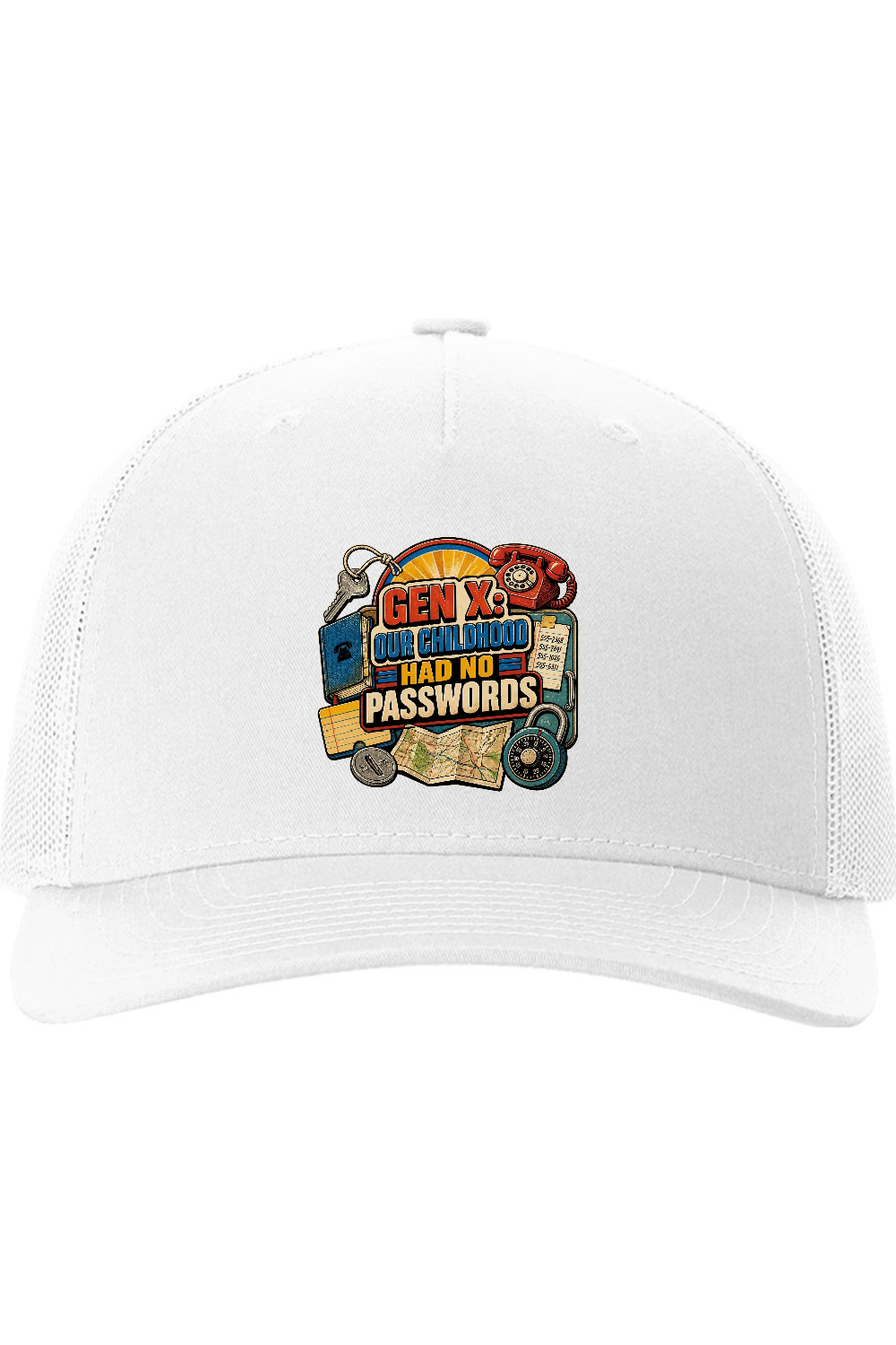 Richardson Trucker Cap: GEN X Our Childhood Had No Passwords