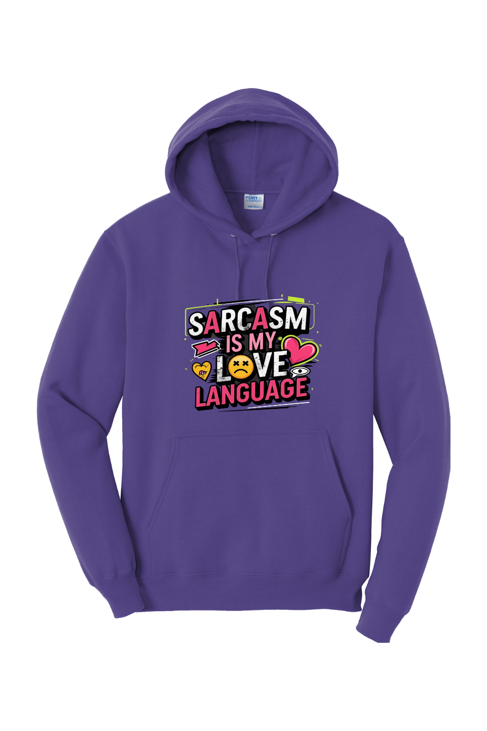 Fleece Pullover Hoodie - Sarcasm Love Language