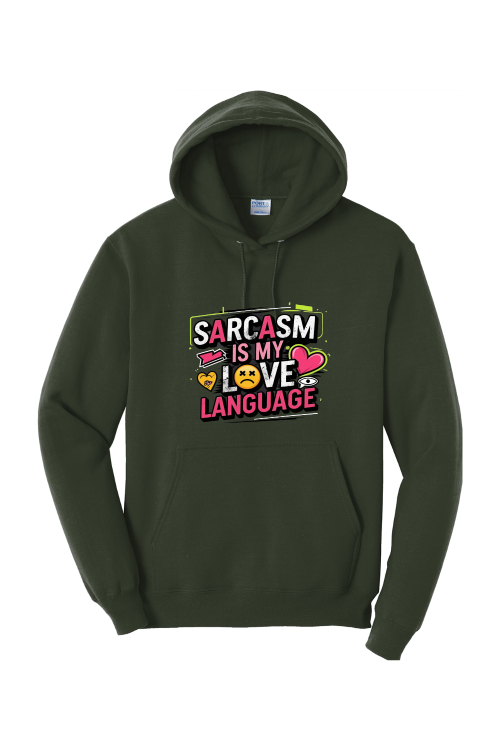 Fleece Pullover Hoodie - Sarcasm Love Language