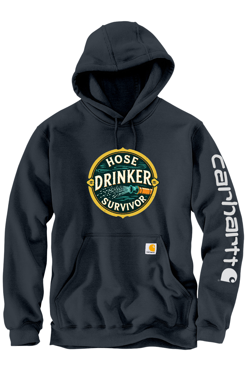 Carhartt Midweight Hooded Sweatshirt: Hose Drinker Survivor