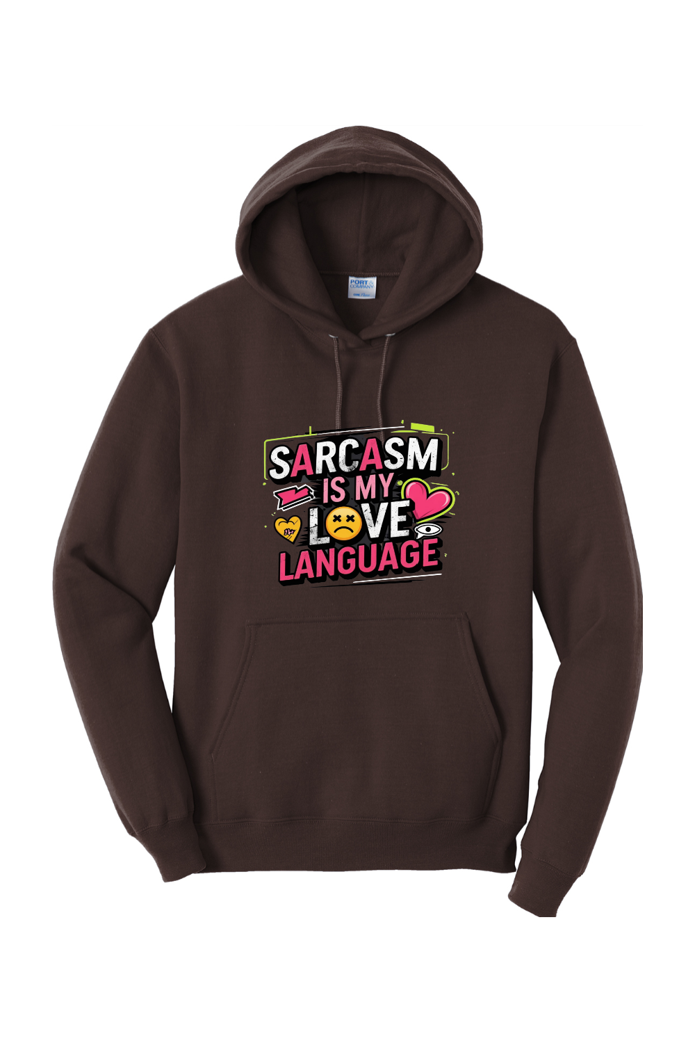 Fleece Pullover Hoodie - Sarcasm Love Language