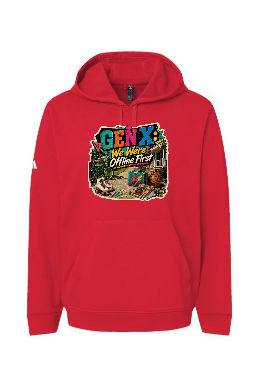Adidas Fleece Hooded Sweatshirt: GEN X We Were Offline First