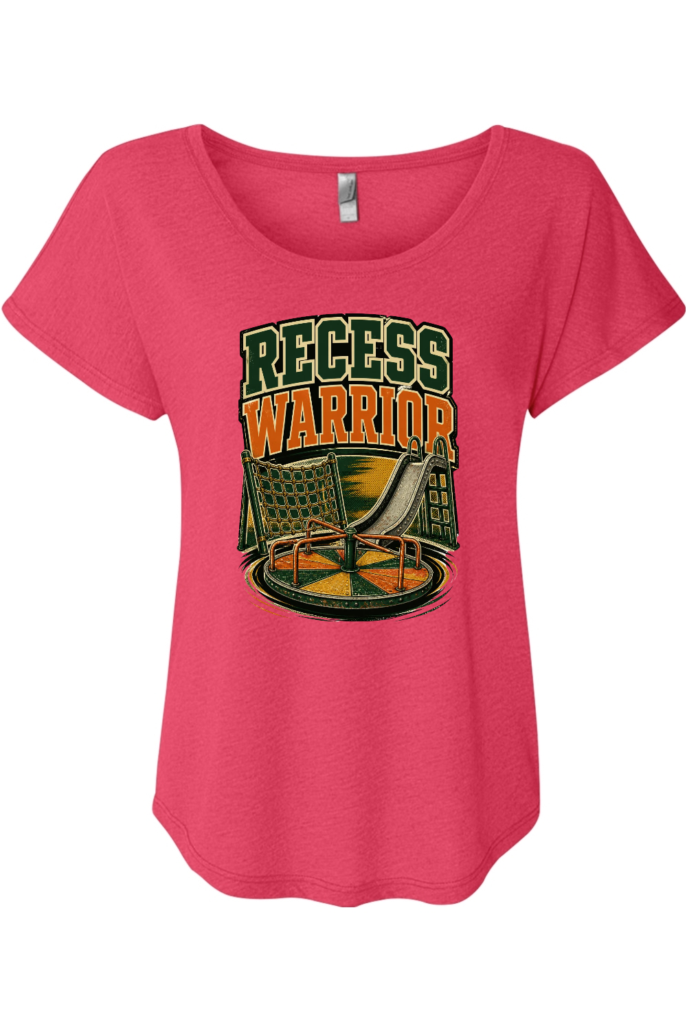 Recess Warrior Women's Triblend Dolman Tee