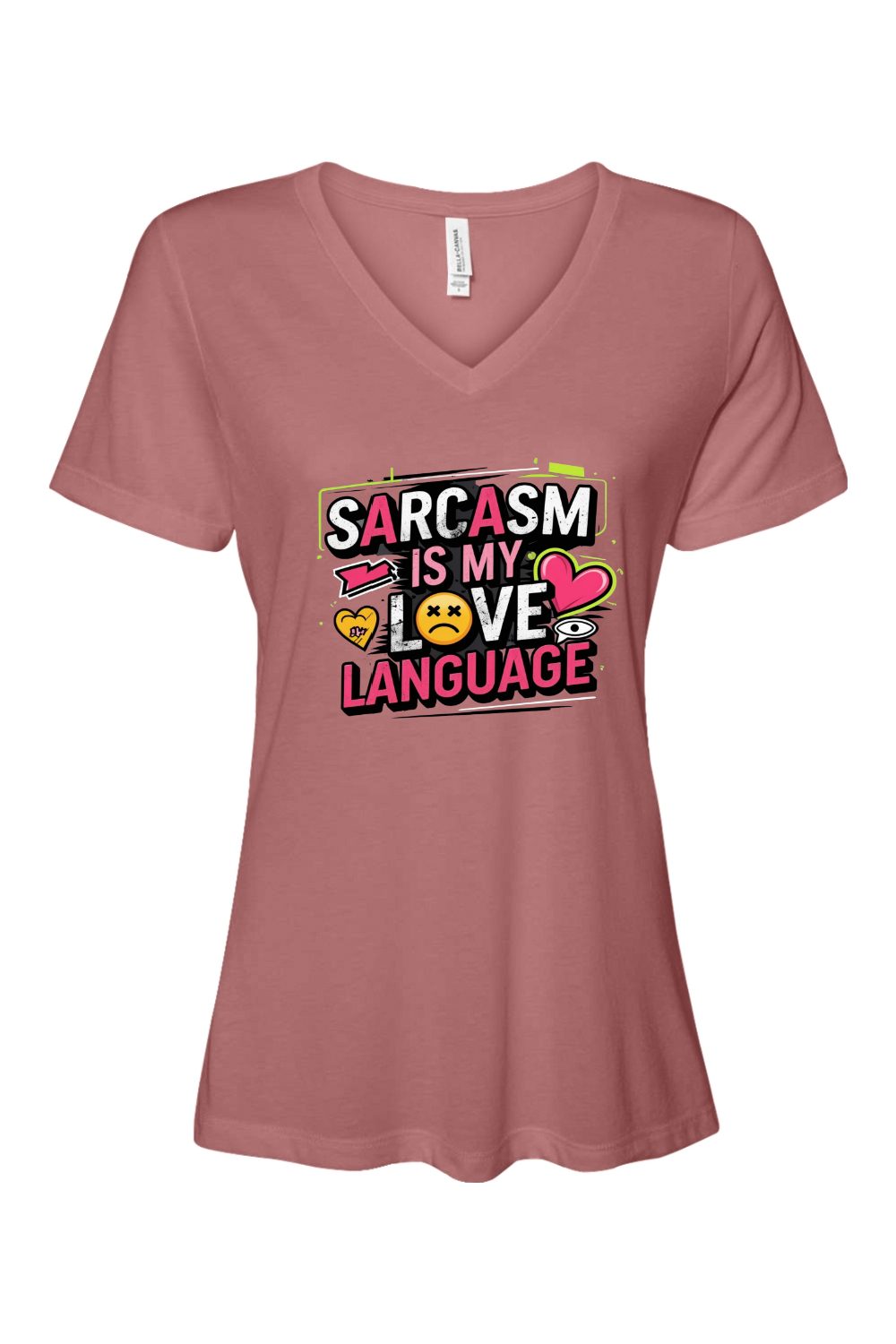 Relaxed Fit Women's V-Neck T-Shirt - Sarcasm Love Language