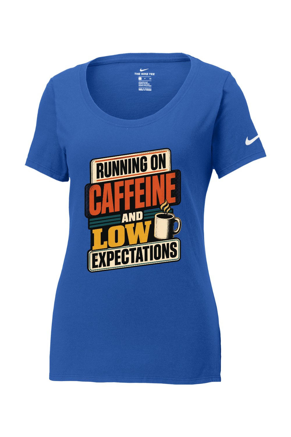Nike Ladies Core Cotton Scoop Neck Tee: Running on caffeine and low expectations