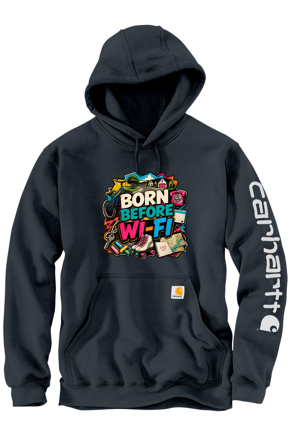 Carhartt Midweight Hooded Sweatshirt: Born Before WI-FI