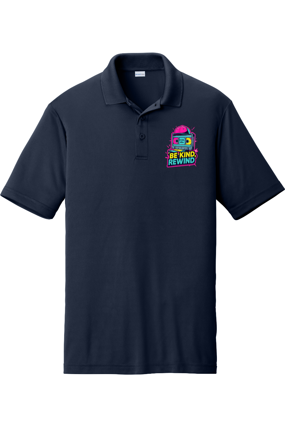Moisture-Wicking Polo - Be Kind Rewind