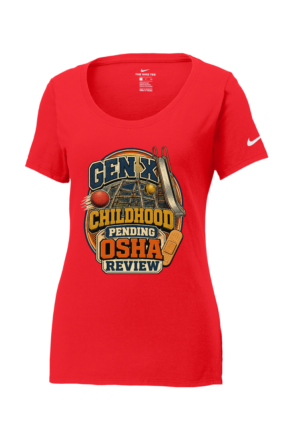 Nike Ladies Core Cotton Scoop Neck Tee: GEN X Childhood Pending OSHA Review