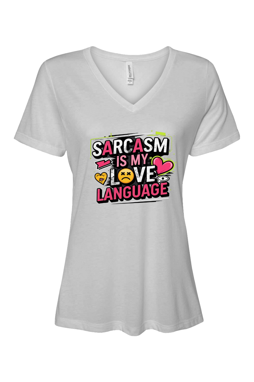 Relaxed Fit Women's V-Neck T-Shirt - Sarcasm Love Language