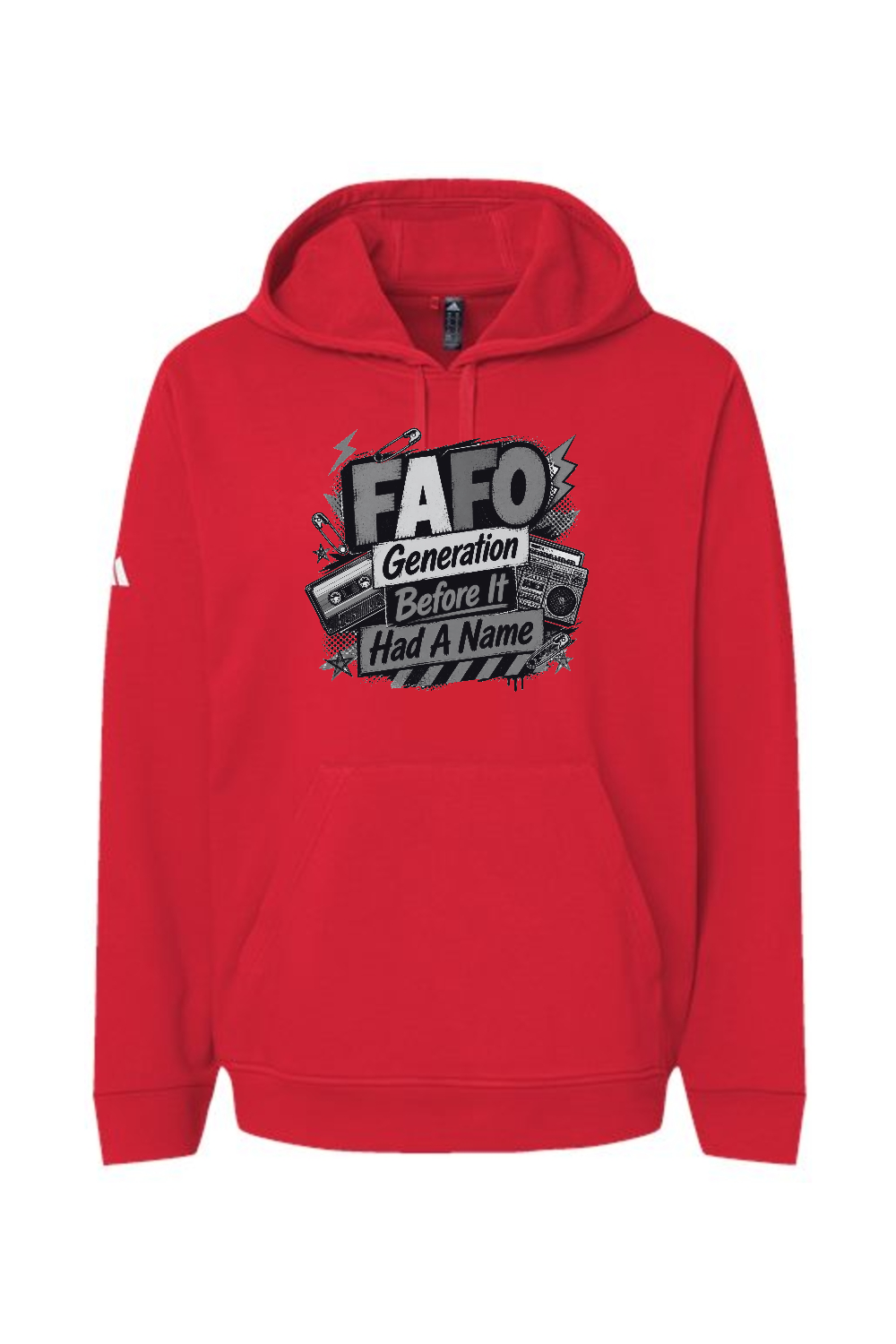 Adidas Fleece Hooded Sweatshirt: FAFO Generation Before It Had A Name