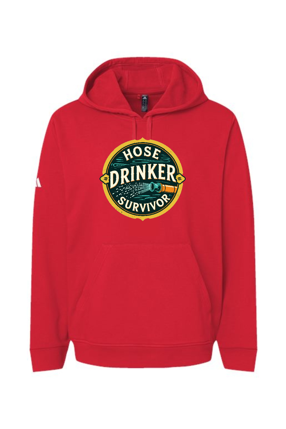 Adidas Fleece Hooded Sweatshirt: Hose Drinker Survivor