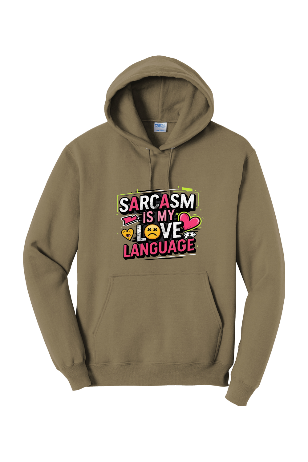 Fleece Pullover Hoodie - Sarcasm Love Language