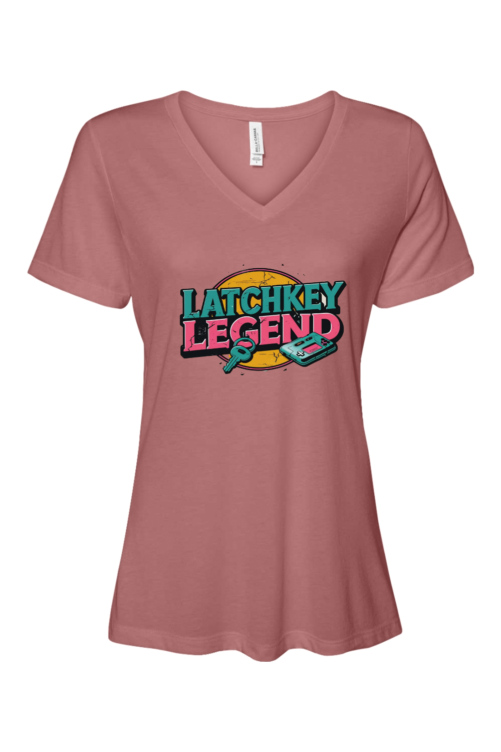 Relaxed Fit Women's V-Neck T-Shirt - Latchkey Legend