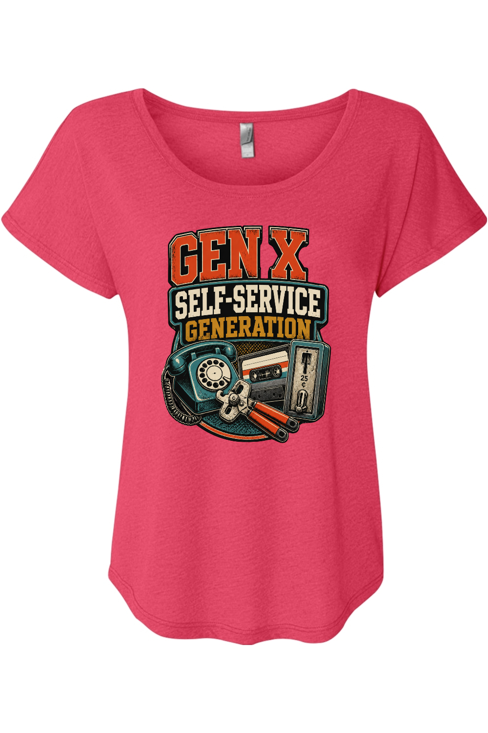GEN X Self Service Generation Women's Triblend Dolman Tee