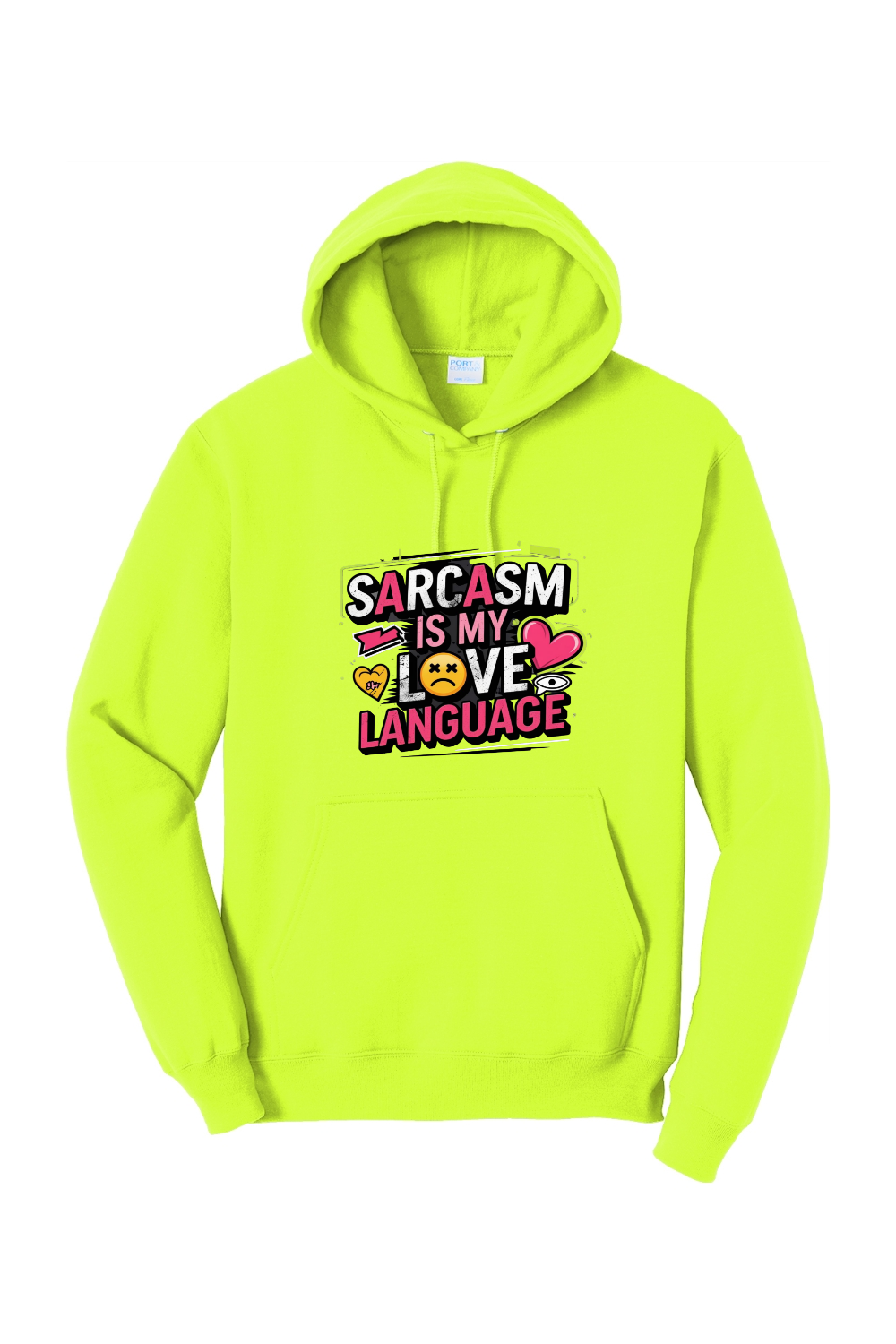 Fleece Pullover Hoodie - Sarcasm Love Language