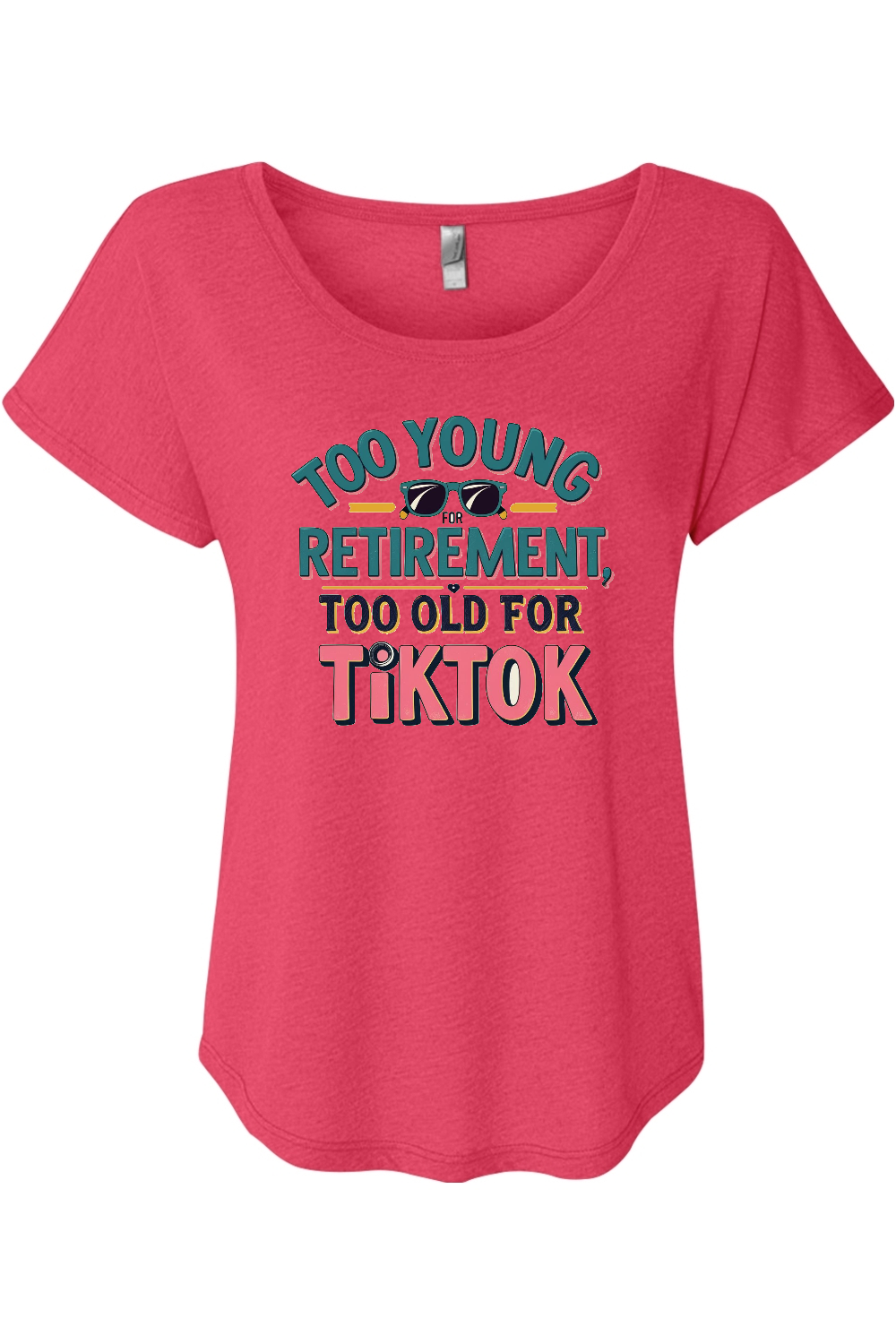 Too Old for TikTok Women's Triblend Dolman Tee