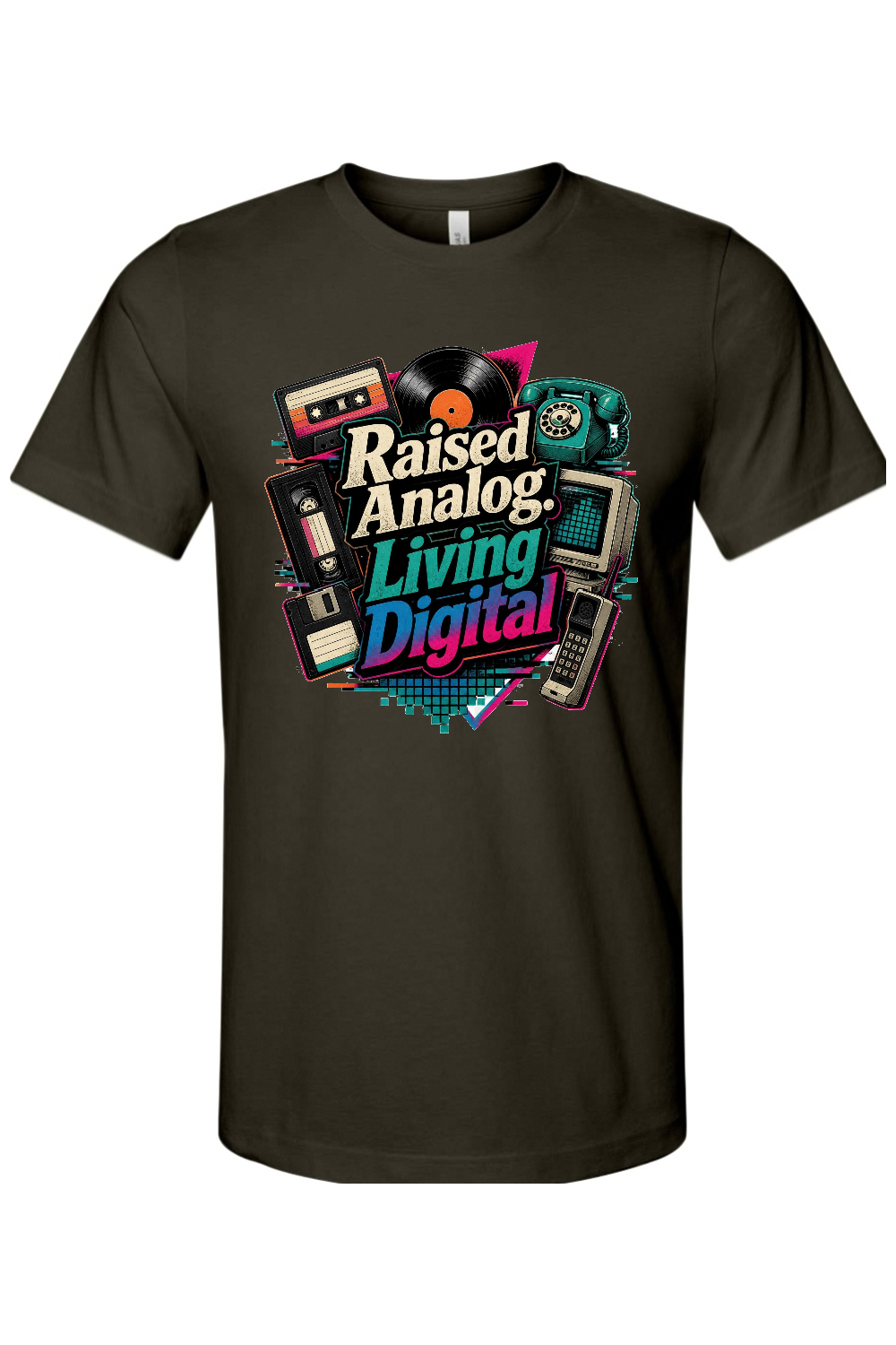 Raised Analog. Living Digital Gen X Edition Tee