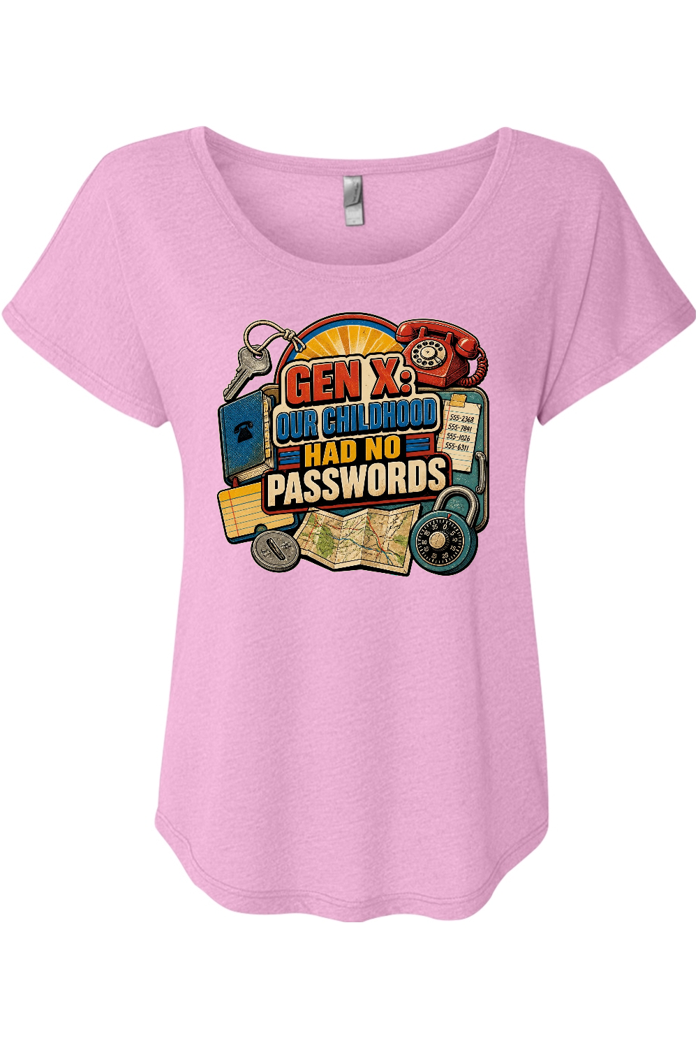 GEN X OUR CHILDHOOD HAD NO PASSWORDS Women's Triblend Dolman Tee