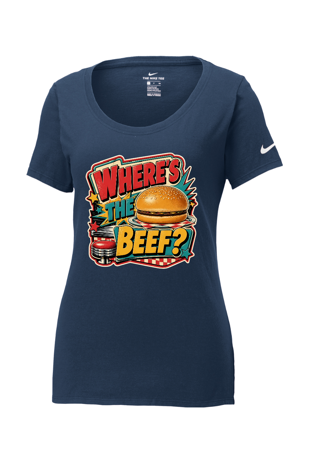 Nike Ladies Core Cotton Scoop Neck Tee: WHERE’S THE BEEF