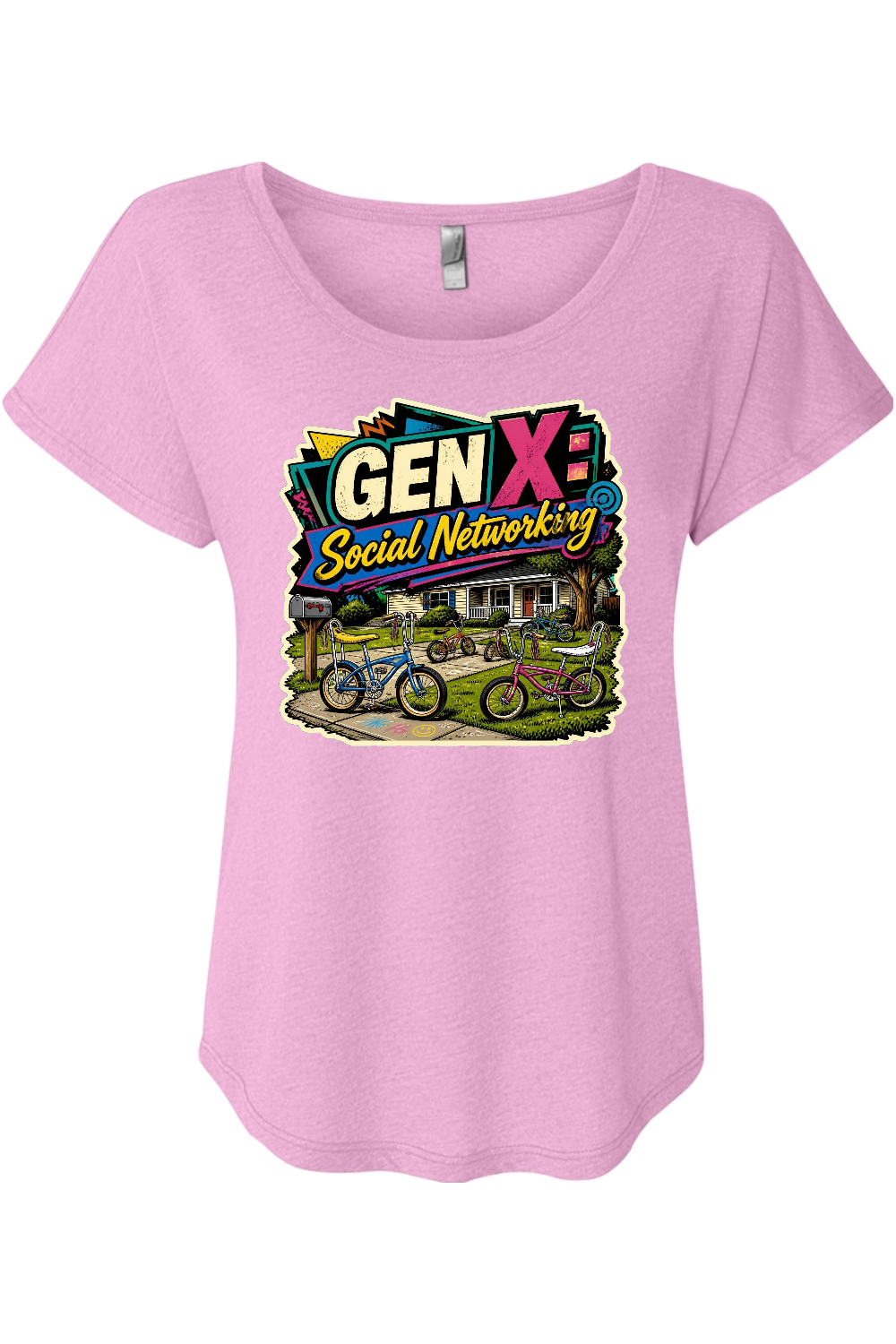 GEN X Social Networking Women's Triblend Dolman Tee