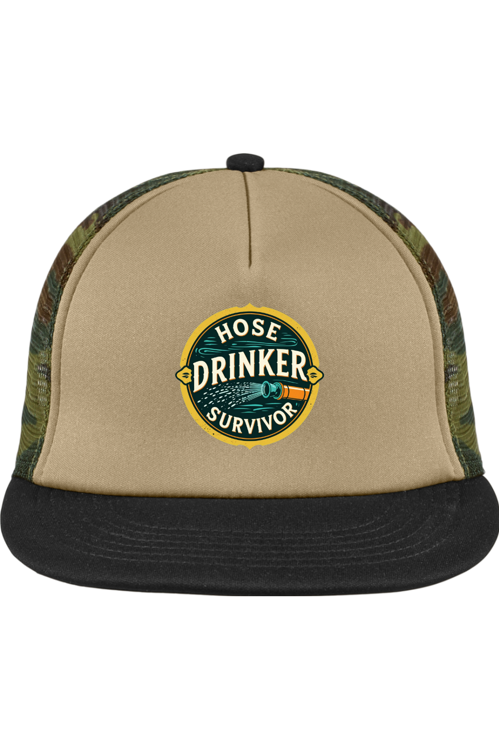 Trucker Style Snapback Cap with Hose Drinker Survivor