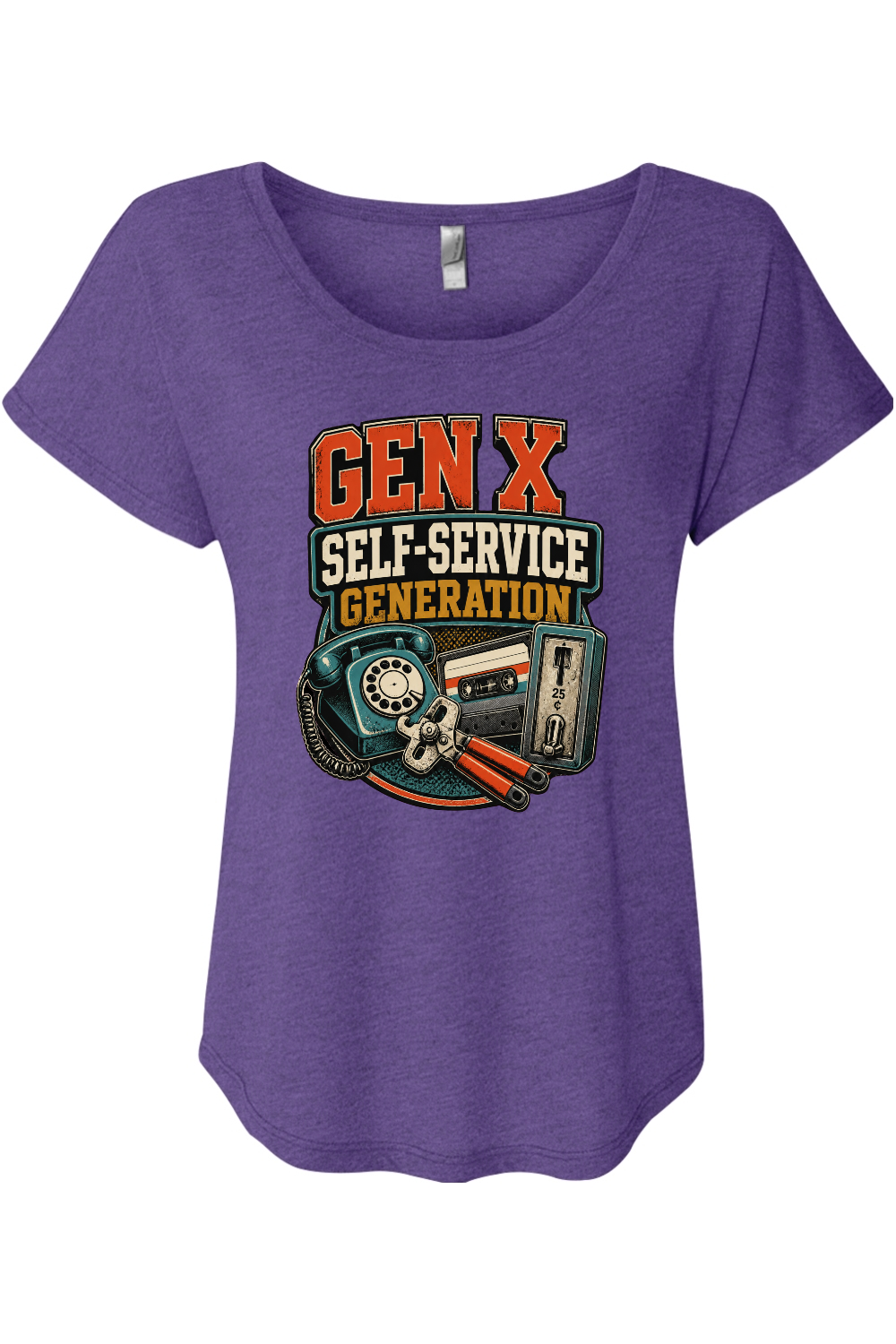 GEN X Self Service Generation Women's Triblend Dolman Tee