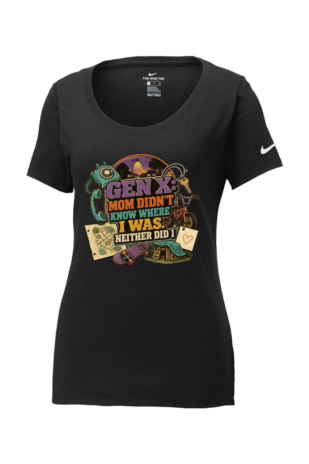 Nike Ladies Core Cotton Scoop Neck Tee: GEN X Mom Didn't Know Where I was. Neither Did I