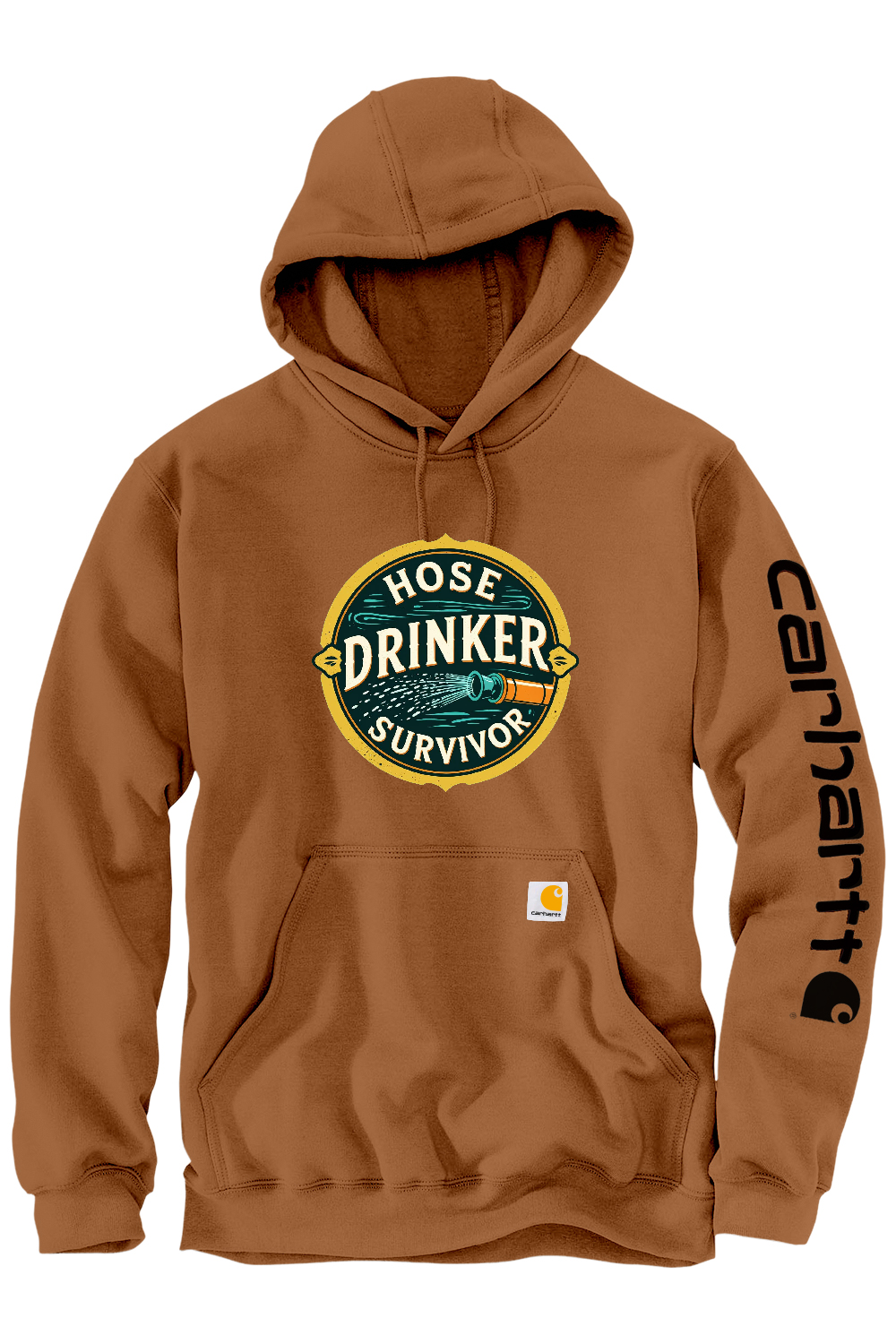 Carhartt Midweight Hooded Sweatshirt: Hose Drinker Survivor