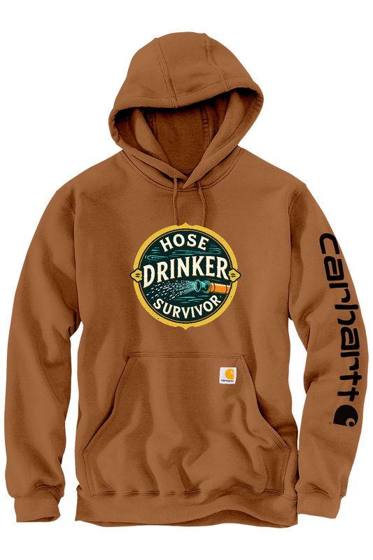 Carhartt Midweight Hooded Sweatshirt: Hose Drinker Survivor