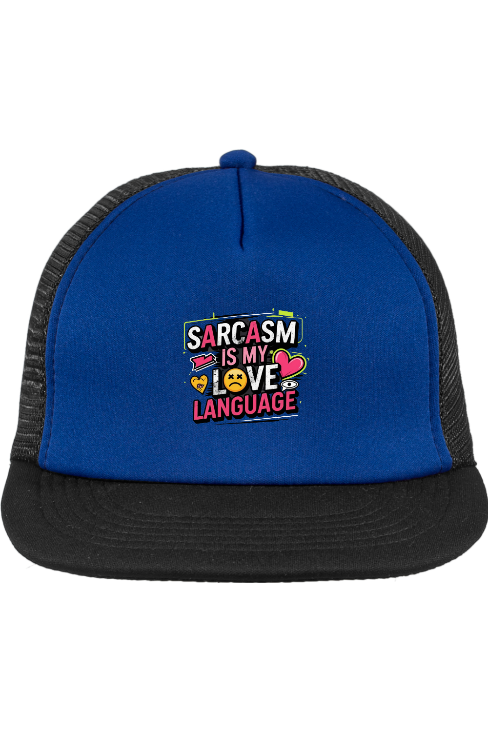 Trucker Style Snapback Cap with Sarcasm Design