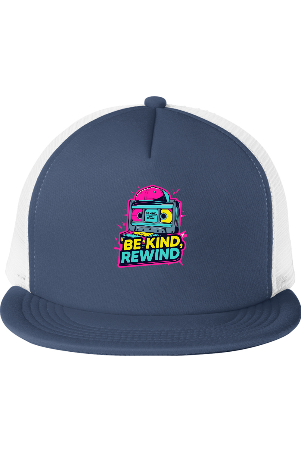 Trucker Style Snapback Cap with Be Kind Rewind