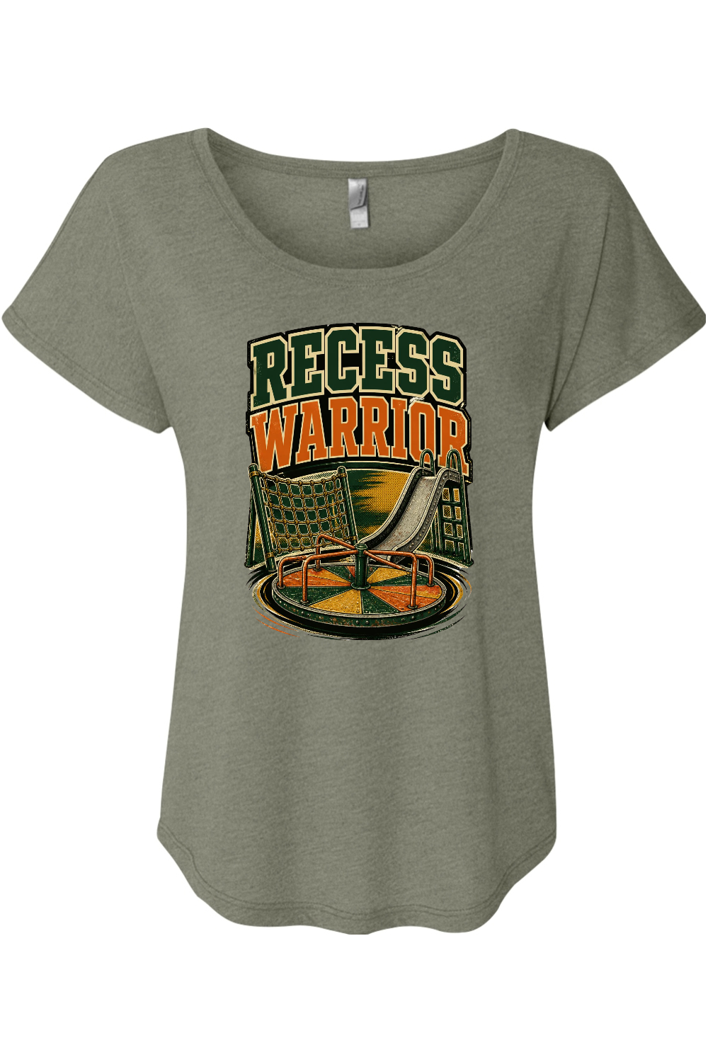 Recess Warrior Women's Triblend Dolman Tee