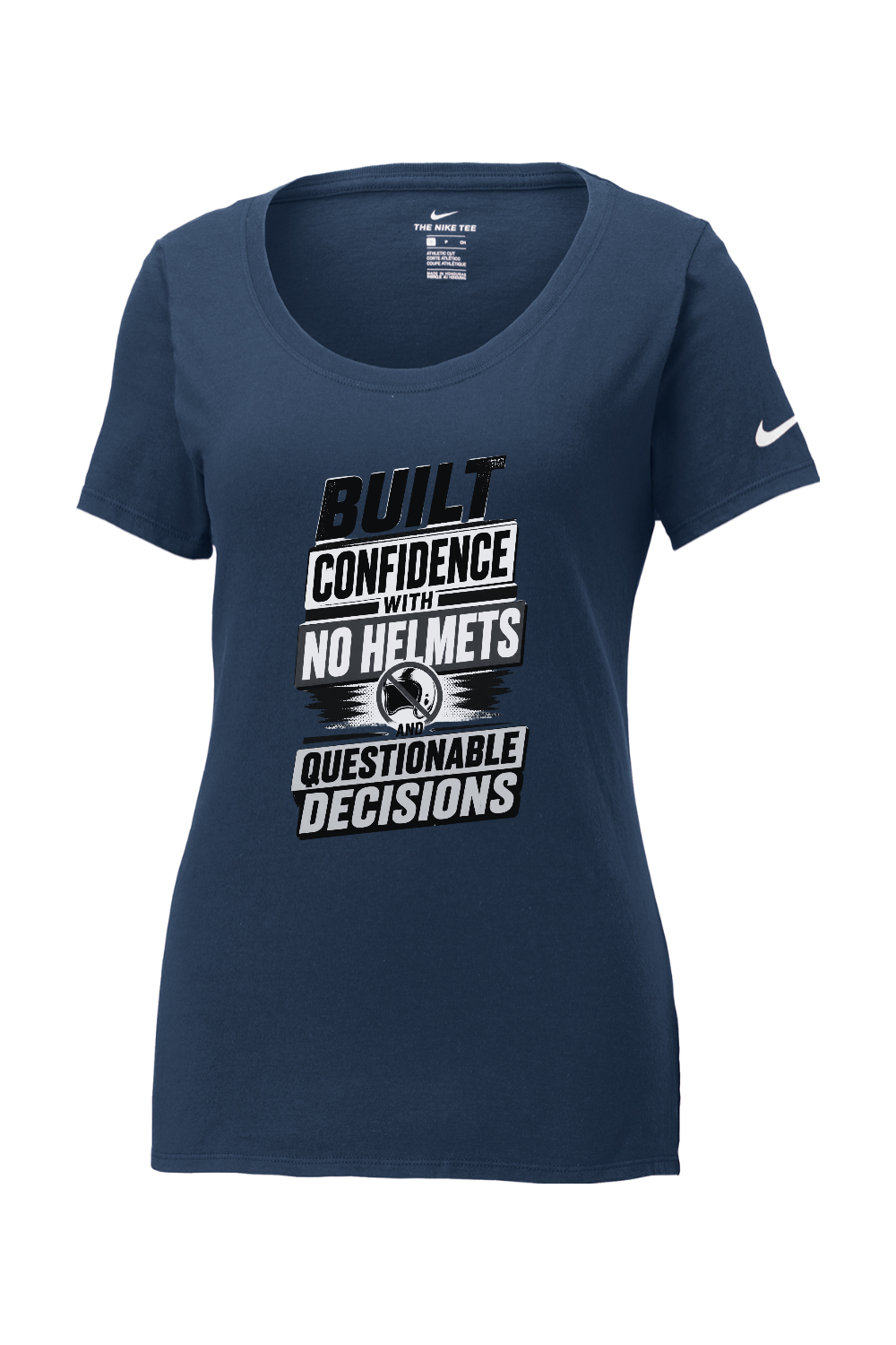 Nike Ladies Core Cotton Scoop Neck Tee: Built Confidence With No Helmets And Questionable Decisions