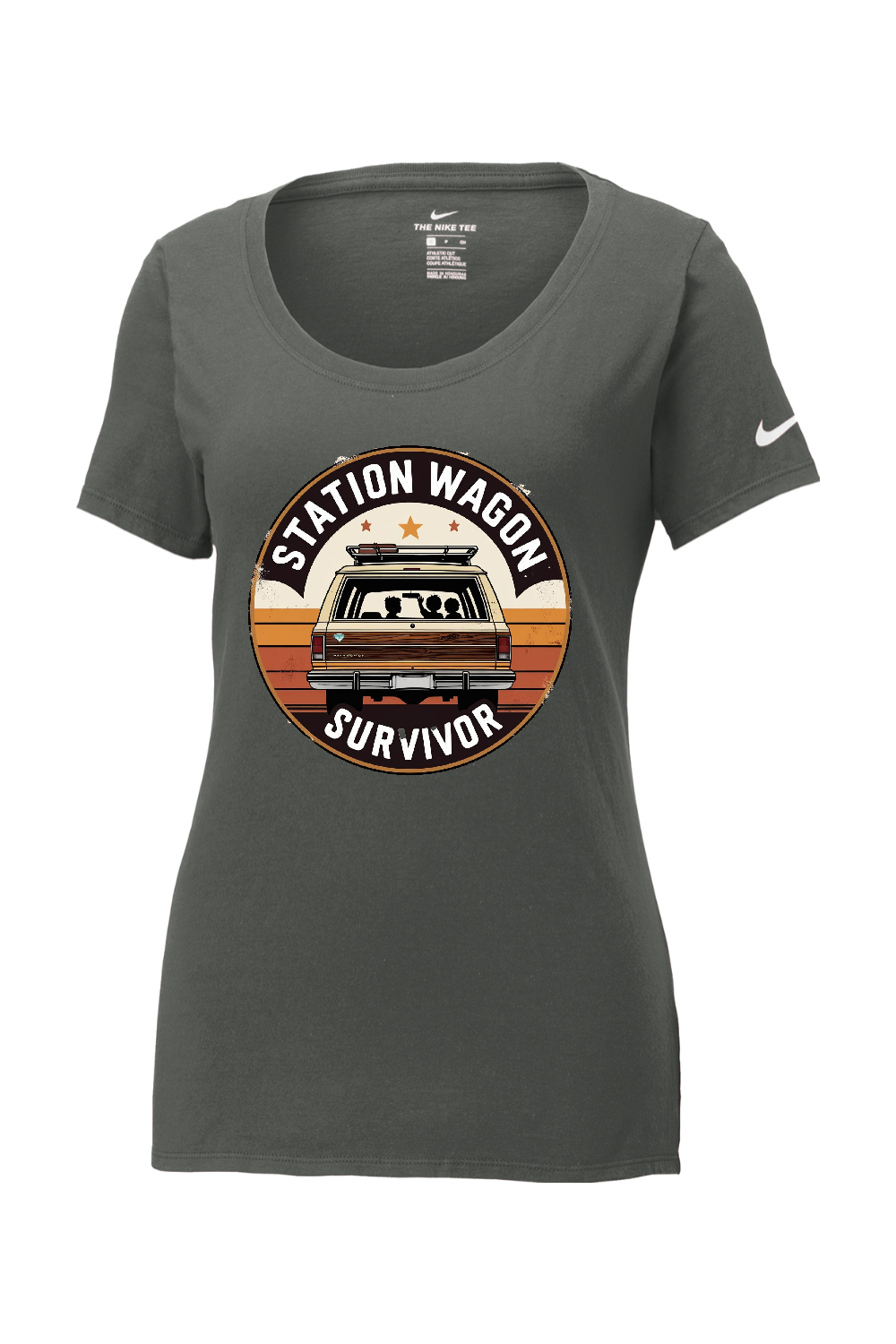 Nike Ladies Core Cotton Scoop Neck Tee: Station Wagon Survivor