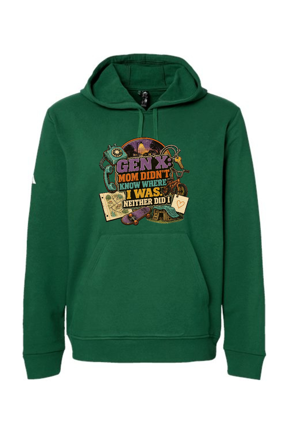 Adidas Fleece Hooded Sweatshirt: GEN X Mom Didn't Know Where I was. Neither Did I