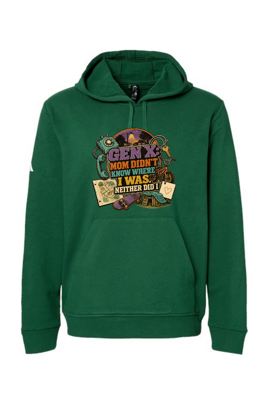 Adidas Fleece Hooded Sweatshirt: GEN X Mom Didn't Know Where I was. Neither Did I