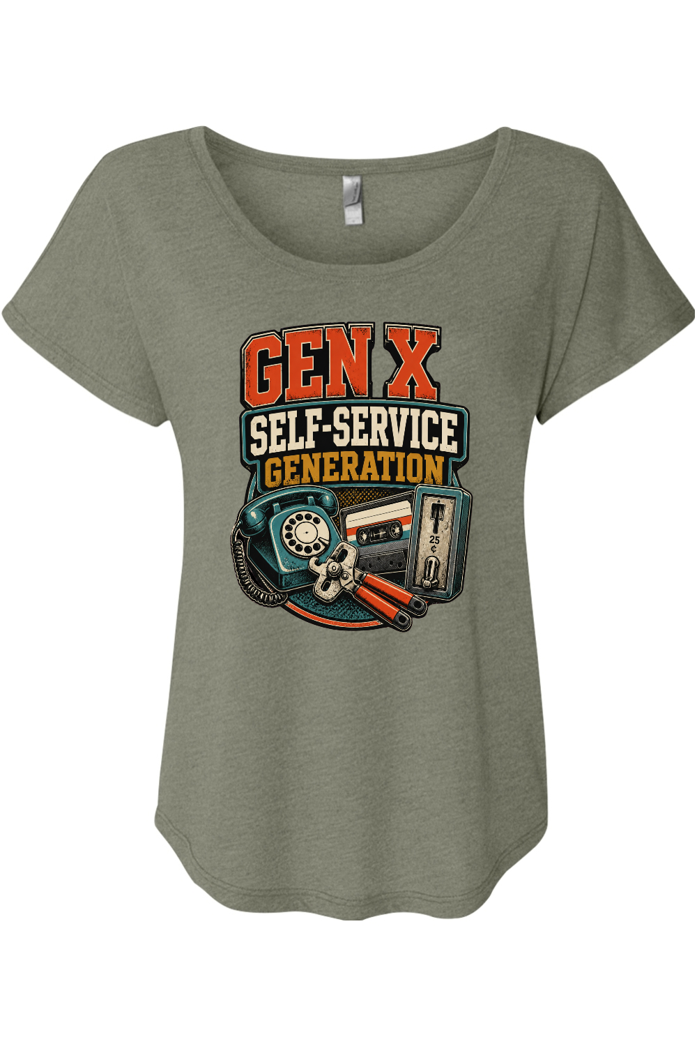 GEN X Self Service Generation Women's Triblend Dolman Tee
