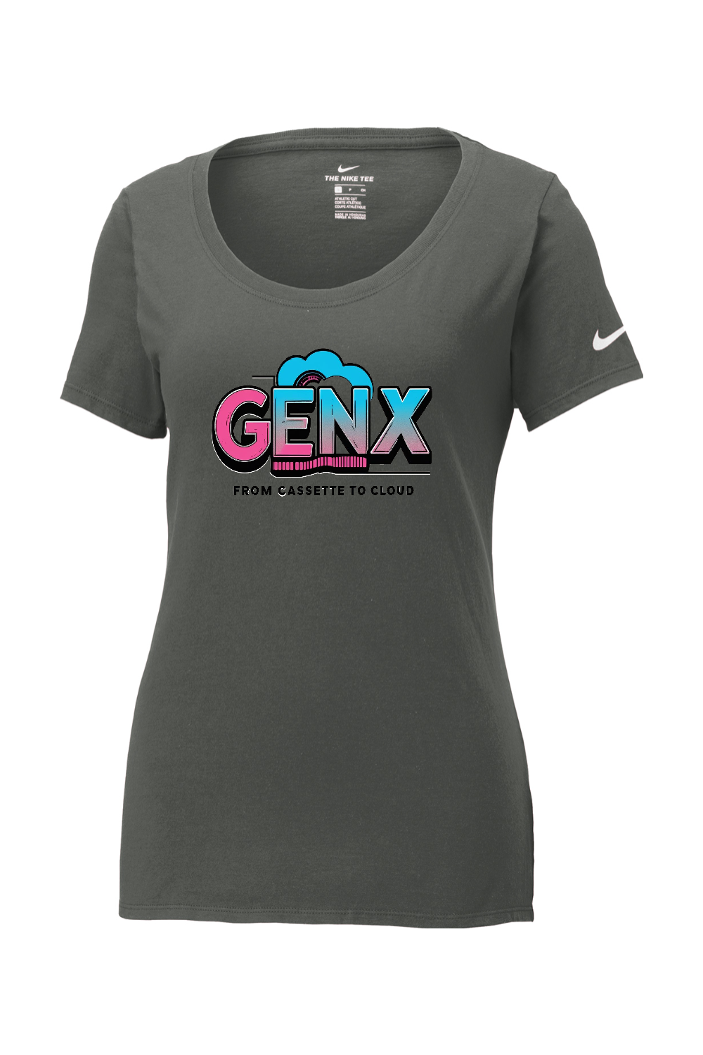 Nike Ladies Core Cotton Scoop Neck Tee: GENX-From Cassette To Cloud