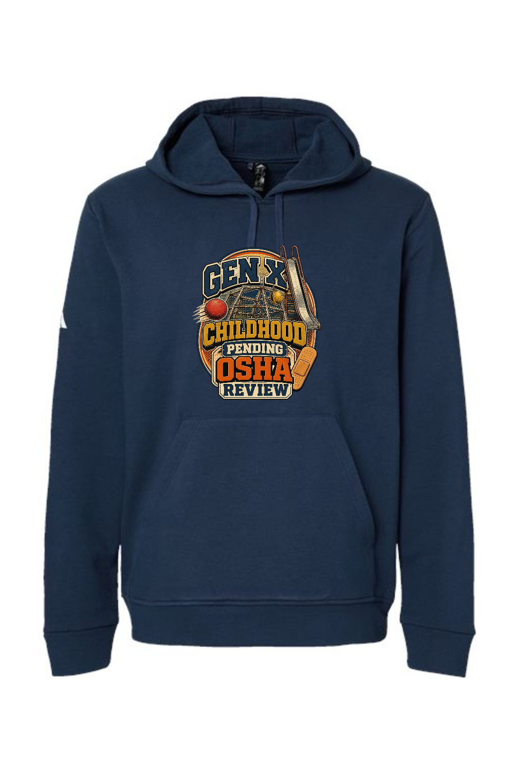 Adidas Fleece Hooded Sweatshirt: GEN X Childhood Pending OSHA Review