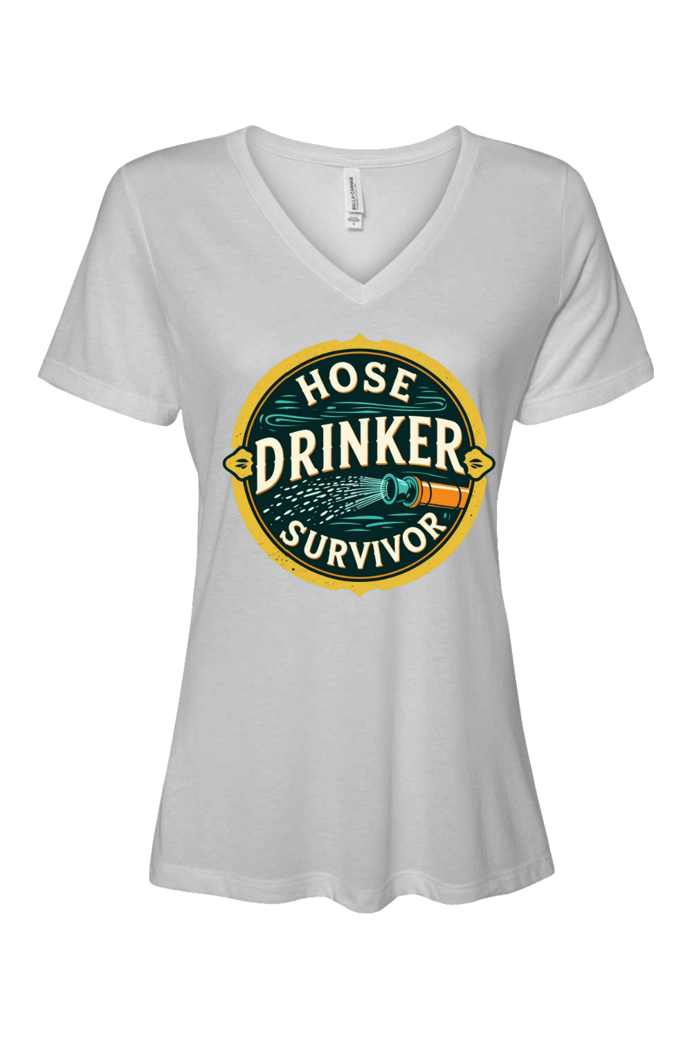 Relaxed Fit Women's V-Neck T-Shirt - Hose Drinker Survivor