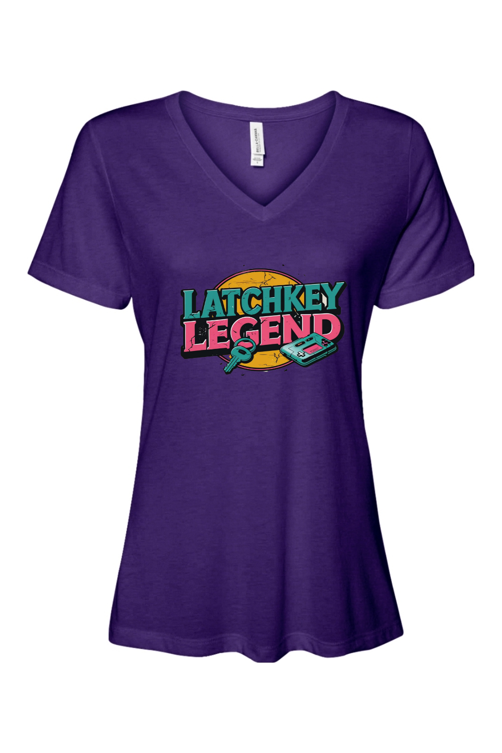Relaxed Fit Women's V-Neck T-Shirt - Latchkey Legend