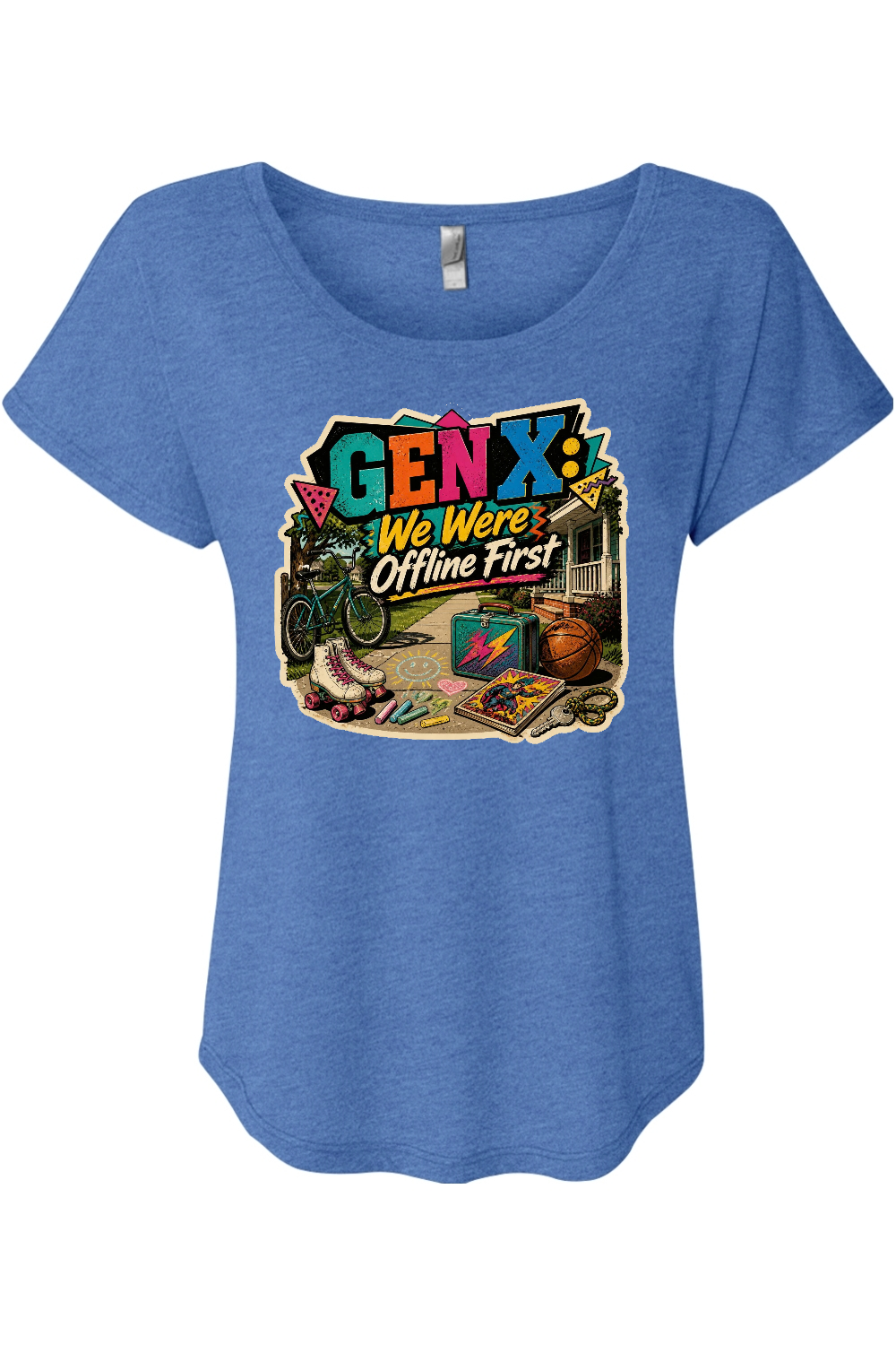 GEN X We Were Offline First Women's Triblend Dolman Tee