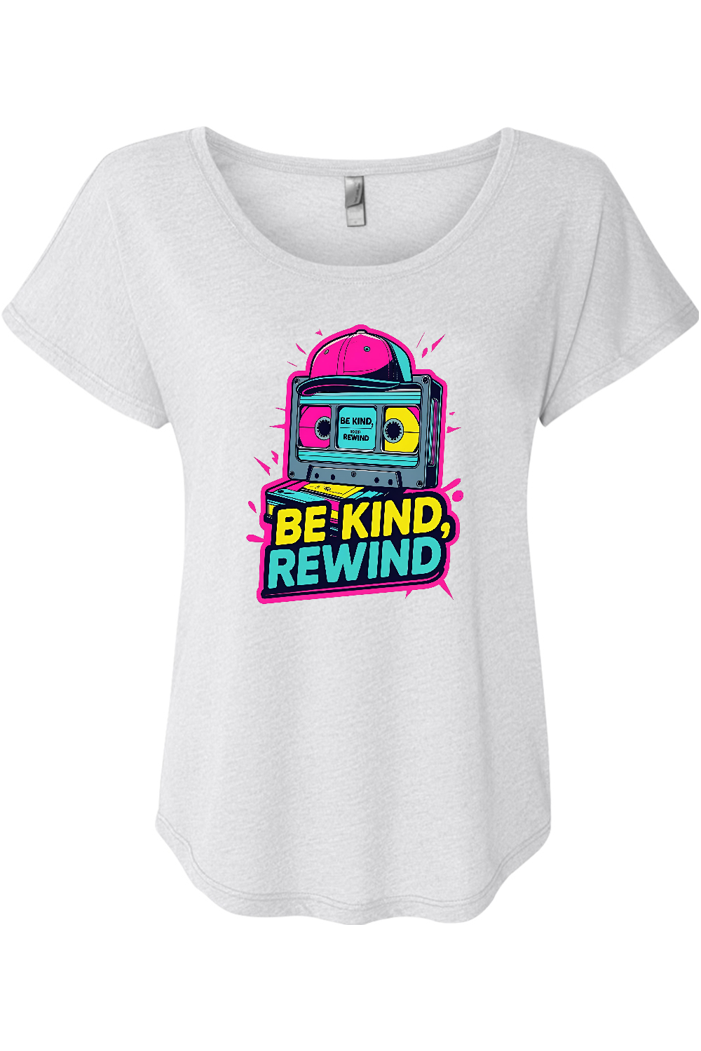 Be Kind Rewind Women's Triblend Dolman Tee