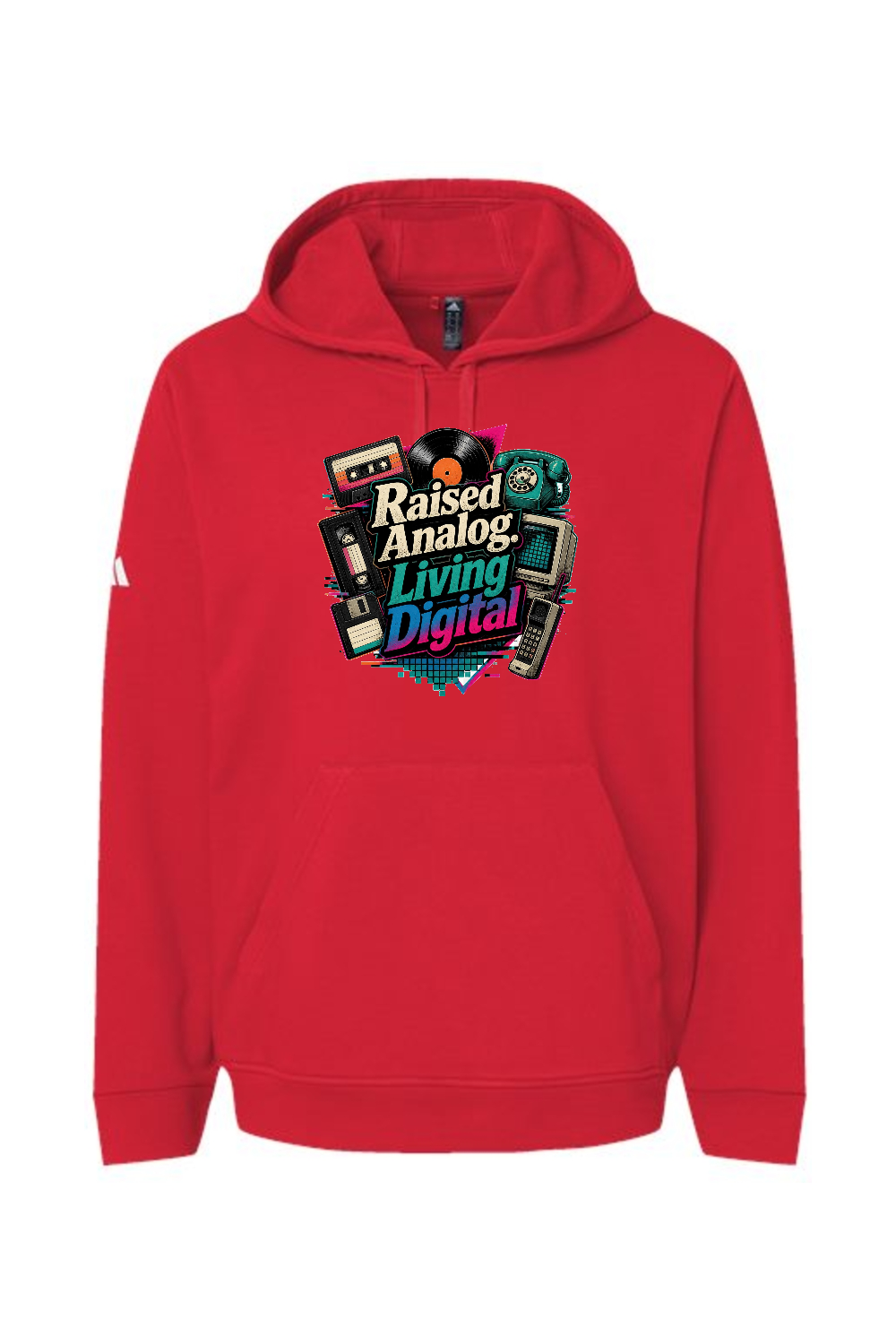 Adidas Fleece Hooded Sweatshirt: Raised Analog. Living Digital