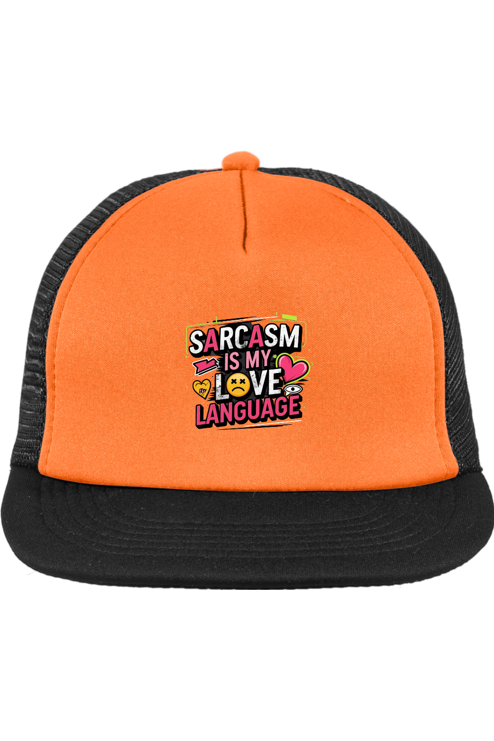 Trucker Style Snapback Cap with Sarcasm Design