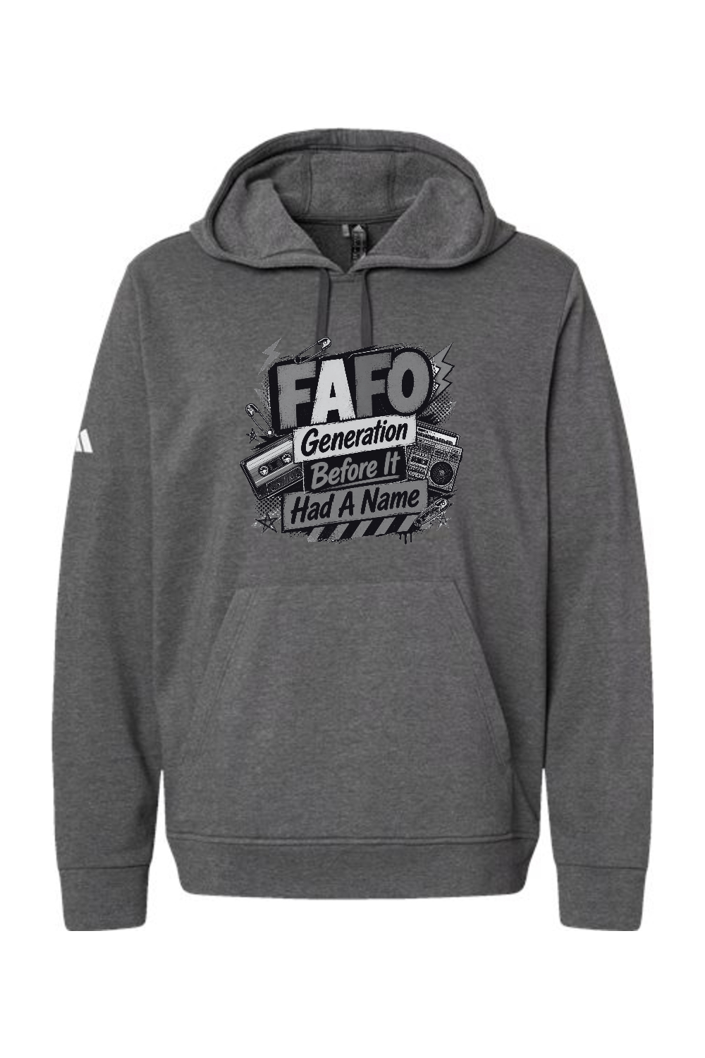 Adidas Fleece Hooded Sweatshirt: FAFO Generation Before It Had A Name