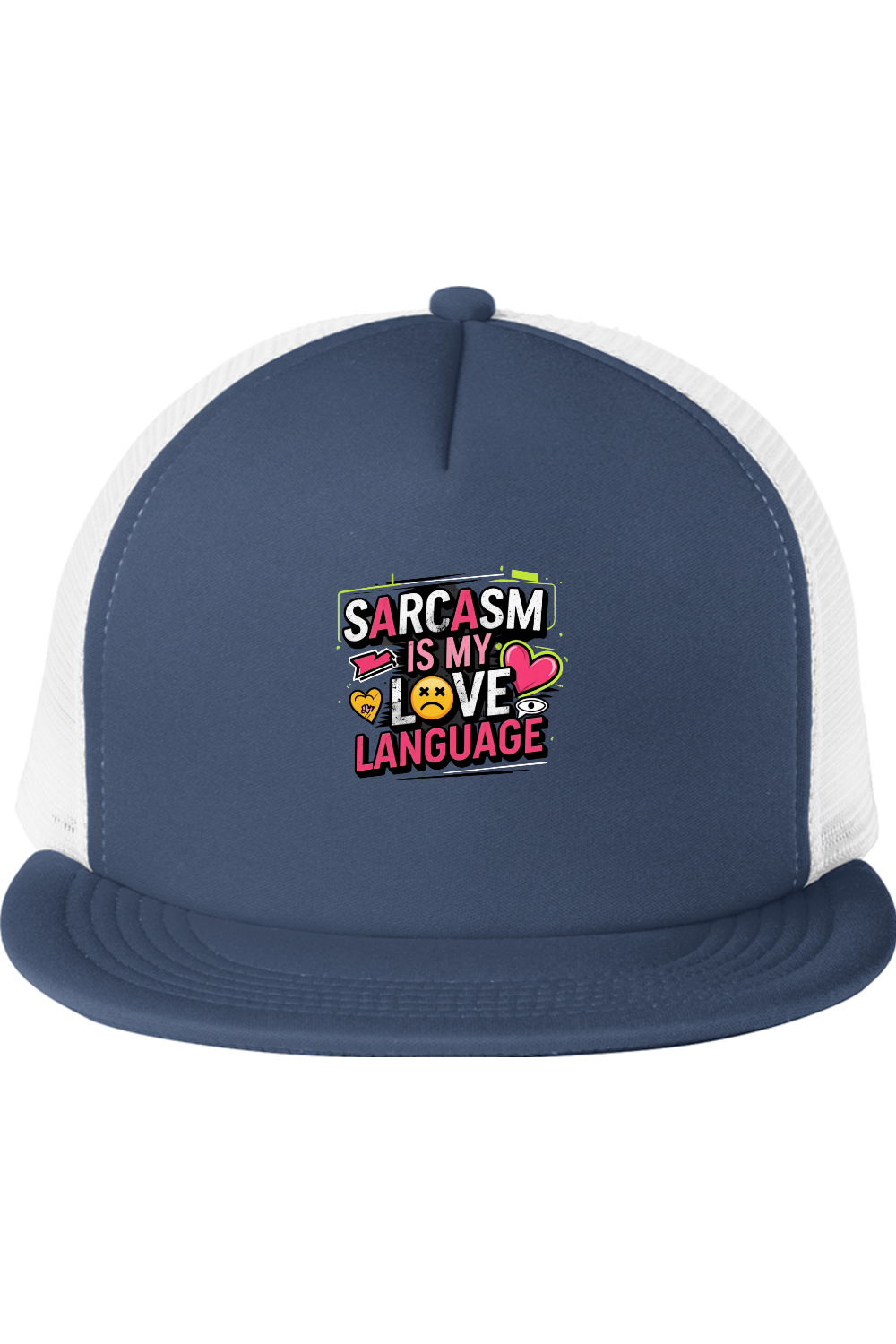 Trucker Style Snapback Cap with Sarcasm Design
