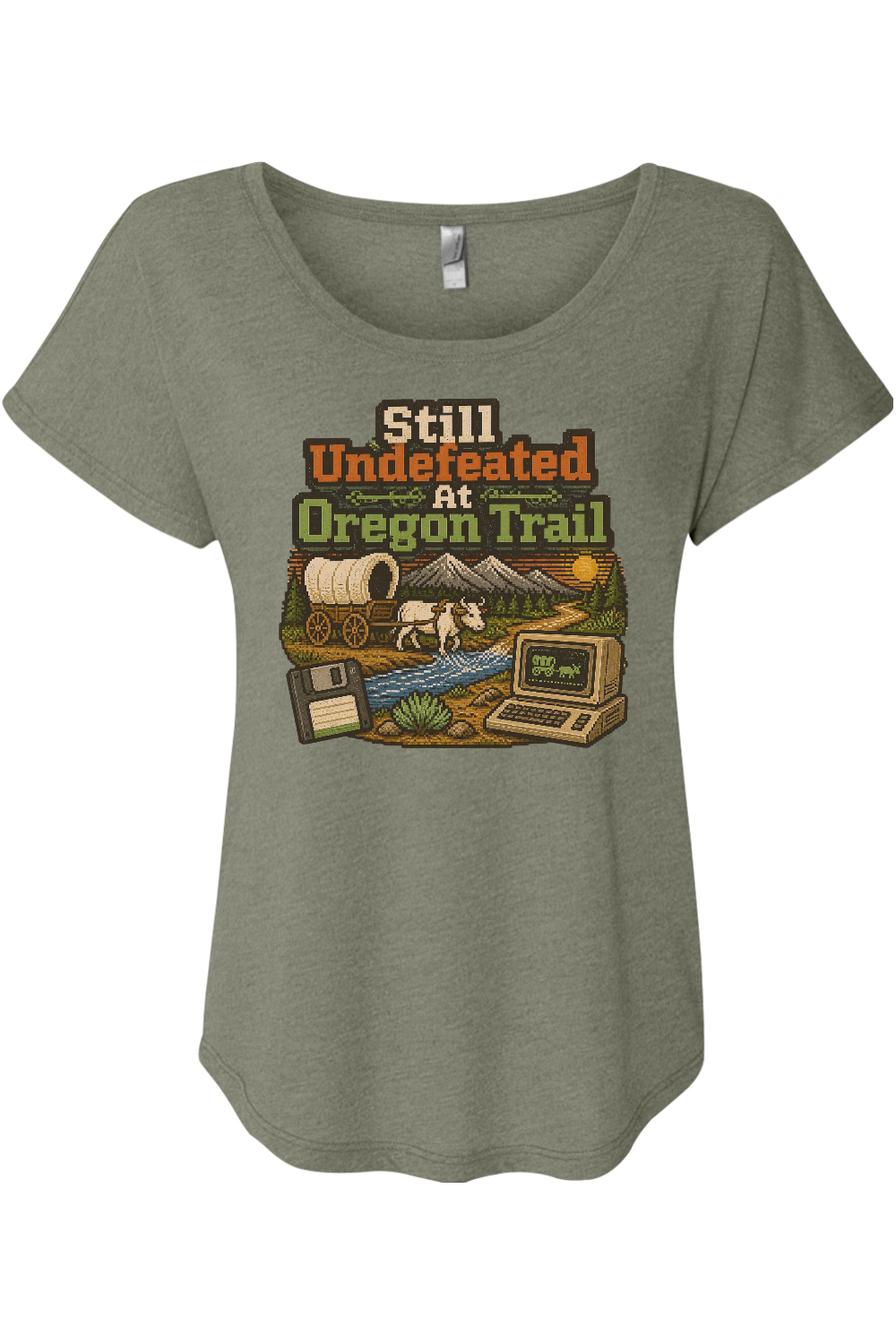 Still Undefeated At Oregon Trail Women's Triblend Dolman Tee