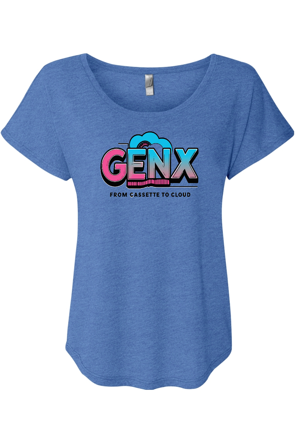GENX-From Cassette To Cloud Women's Triblend Dolman Tee